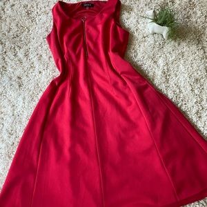 Nine West sexy red chain sophisticated flowy mid thigh summer occasion d…